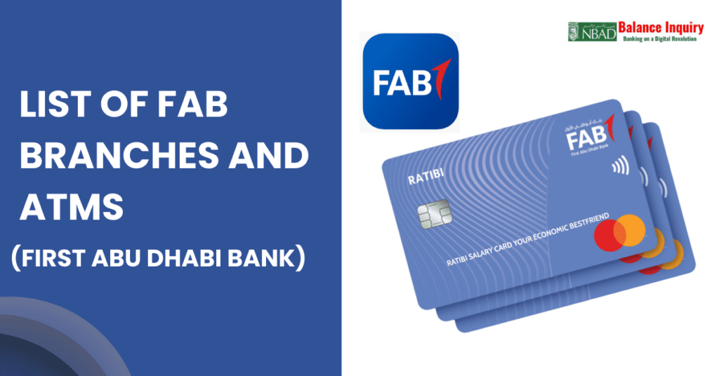 List of FAB Branches and ATMs (First Abu Dhabi Bank)