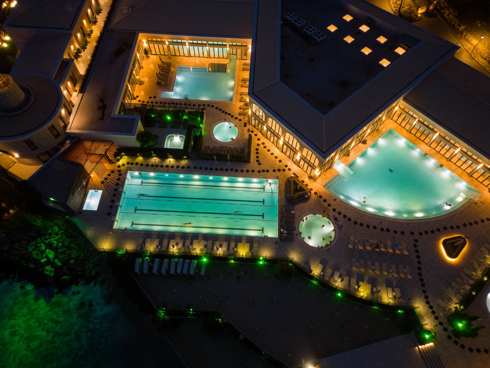 aerial view of several pools in the spa center on 2023 11 27 04 53 01 utc Hotel Paradise DLX