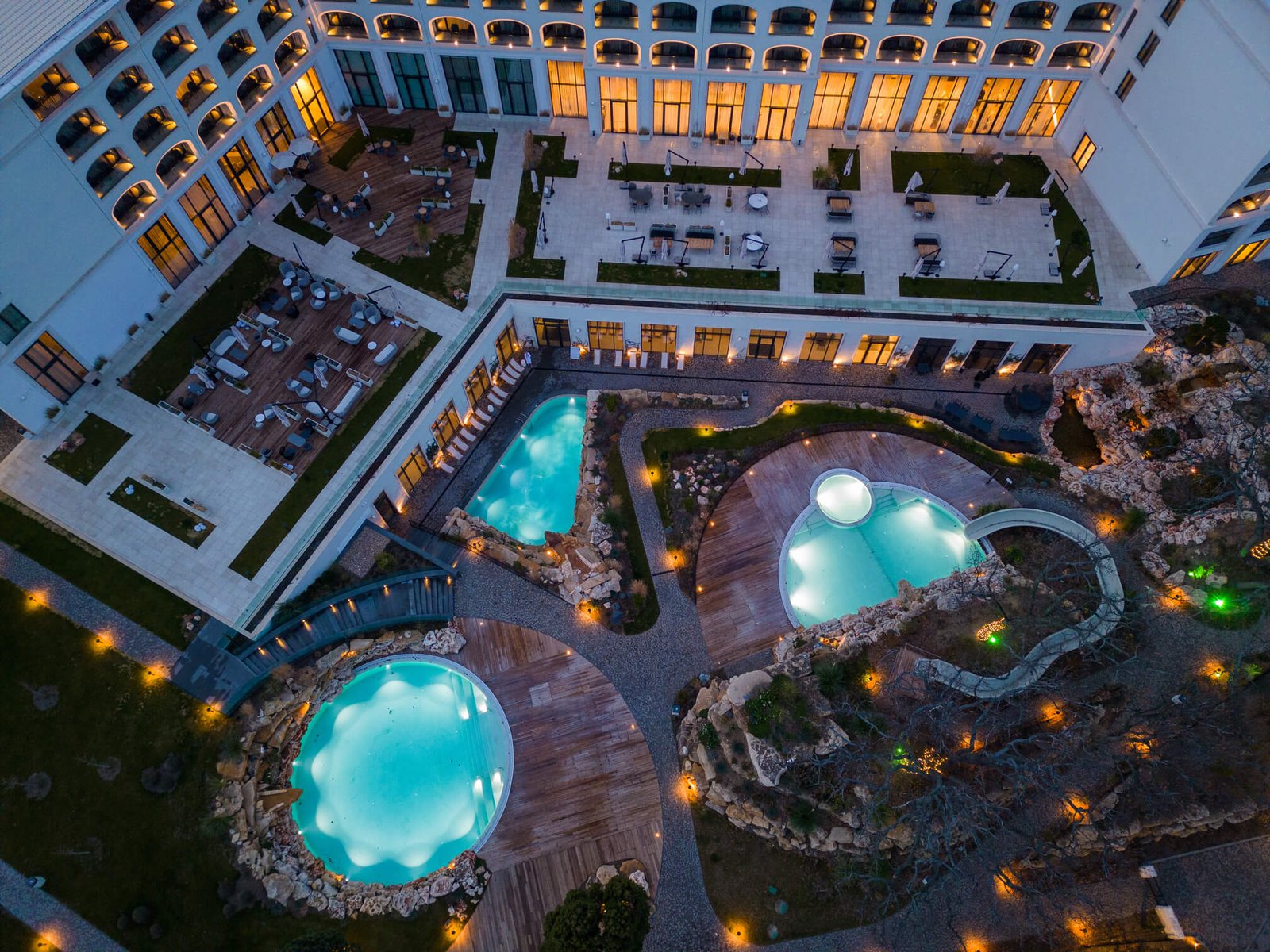 aerial view of several pools in the spa center on 2023 11 27 04 57 49 utc Hotel Paradise DLX